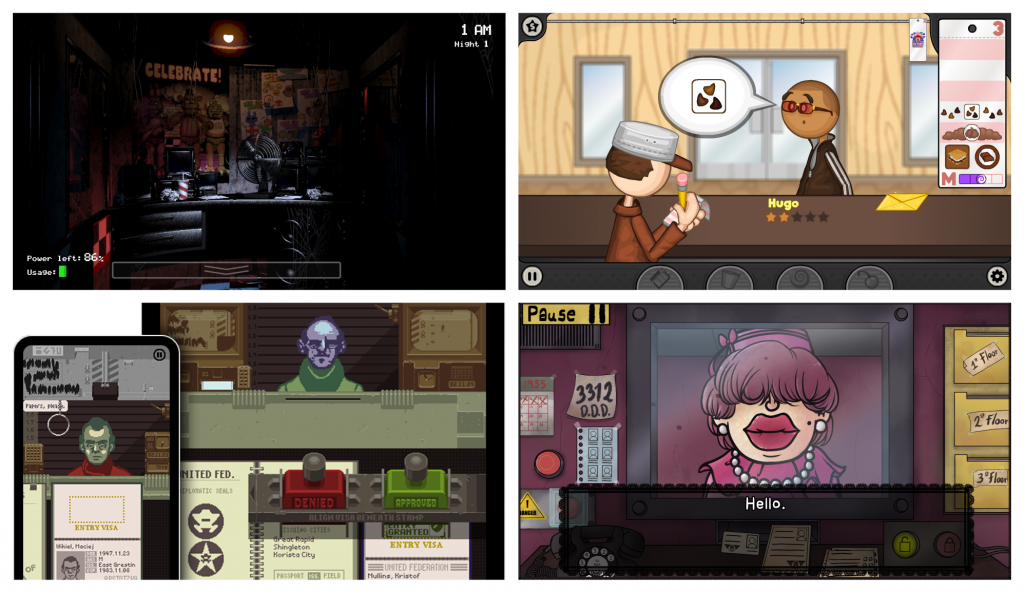 A mood board featuring game user interfaces that will inspire the Gameplay heads up display UI of Click & Mix.