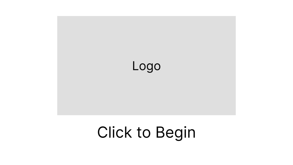 A concept digital wireframe of the title screen.