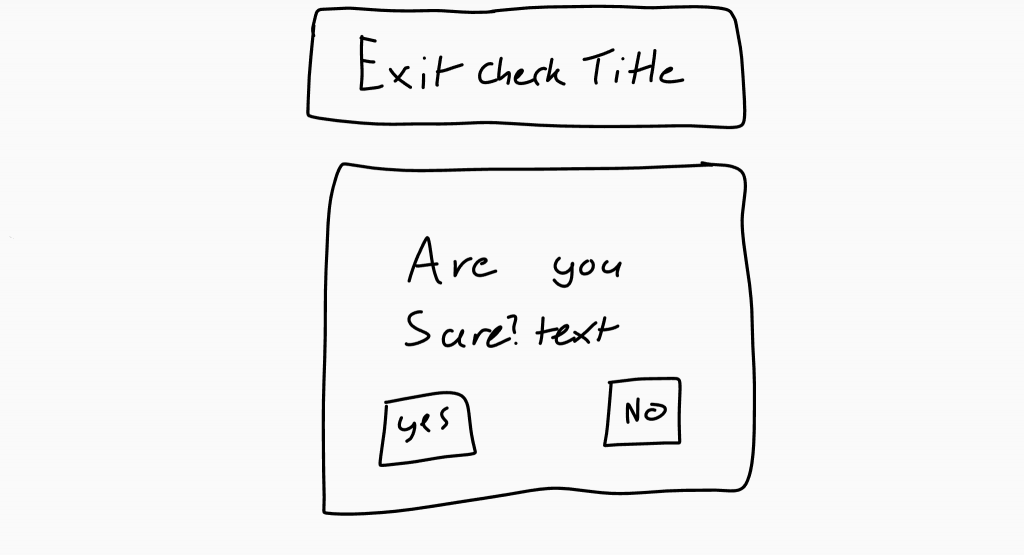 A concept sketch of the main menu.