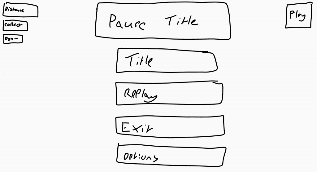 Concept sketch 3/3 of the pause menu.